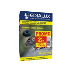 EDIALUX Blocs Contre Rats Et Souris Strom 300g - 2 Pièces