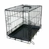 Duvo Cage En Fer Pliable 2 Portes Tirroir Plastic Noir - 47x30x37cm