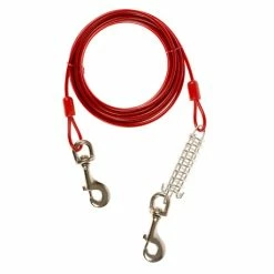 Duvo Chaîne D'attache Avec Ressort Heavy Duty Rouge 6m