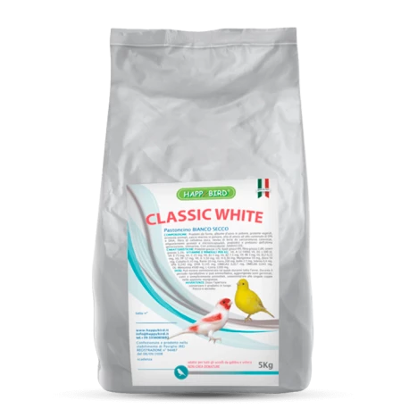Happy Bird Classic White 5kg - Pâtée Blanche Sèche