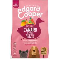 Croquettes Puppy Canard & Poulet Frais Élevés En Plein Air 7kg - Edgard Et Cooper