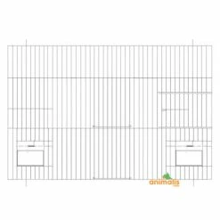 FAUNA Devanture Chromée Avec Clapets Et 3 Portes - 60x40 Cm - Ost