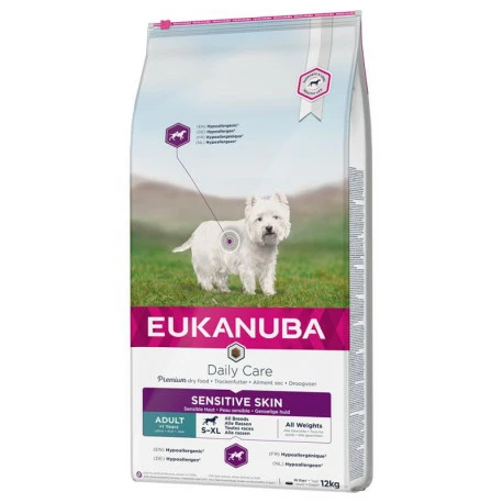 Eukanuba Daily Care Adult Sensitive Skin Pour Chien 12kg