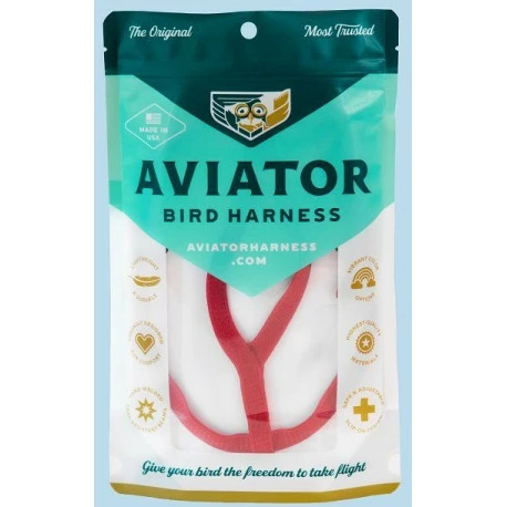 Harnais Pour Perroquets Aviator - S/Rouge
