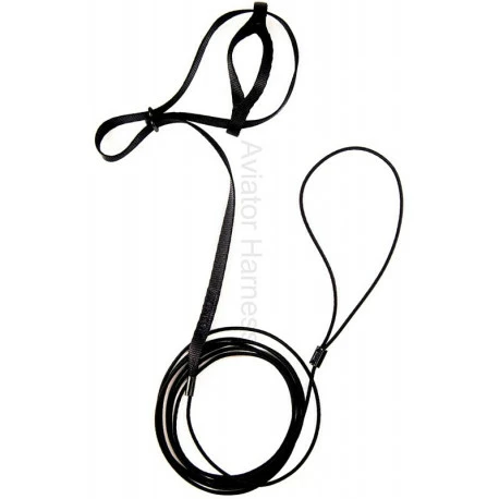 Harnais Pour Perroquets Aviator - XL/Noir - Image 2