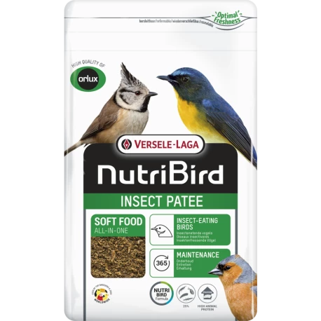 VERSELE-LAGA Insect Pâtée 1kg - Aliment Complet Pour Tous Les Oiseaux Insectivores