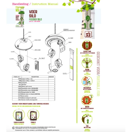 Mangeoire Lona "Voersilo S3" - Vert - Image 2