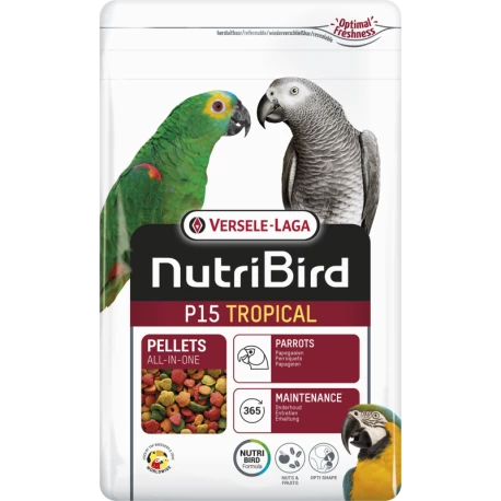 VERSELE-LAGA Nutribird P15 Tropical 3kg - Granulés Extrudés - Aliment D'entretien Pour Perroquets