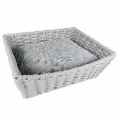 Duvo Oyster Panier Rectangulair En Corde Coton Gris 45x34x16cm