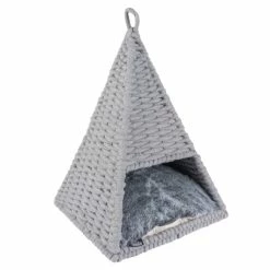 Duvo Oyster Tipi En Corde Coton Gris 37x37x55cm