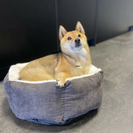 Duvo Panier Hexa Velvet Copper Gris/blanc XL - 95x95x28cm - Image 2