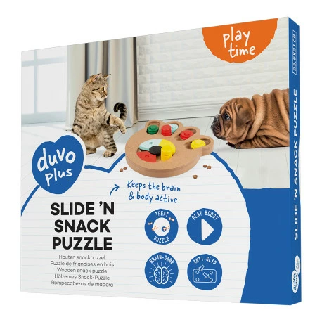 Duvo Slide `n Snack Puzzle - Patte Multicolore 23,5x21x2,5cm - Image 2
