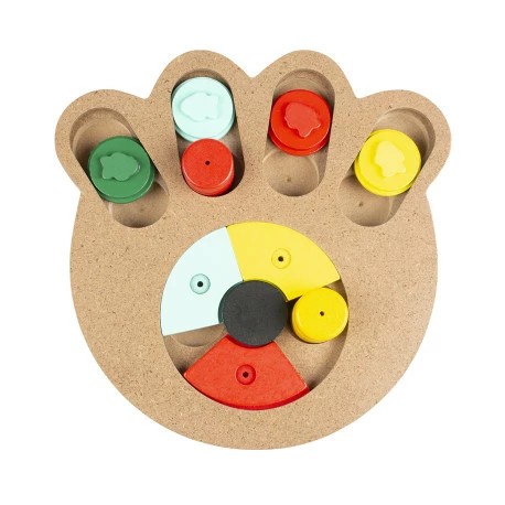 Duvo Slide `n Snack Puzzle - Patte Multicolore 23,5x21x2,5cm - Image 3