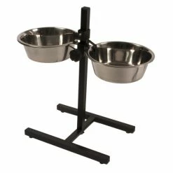 Duvo Twin Feeder Support Pied En H + Gamelles 4730ml - XXL - 52CM